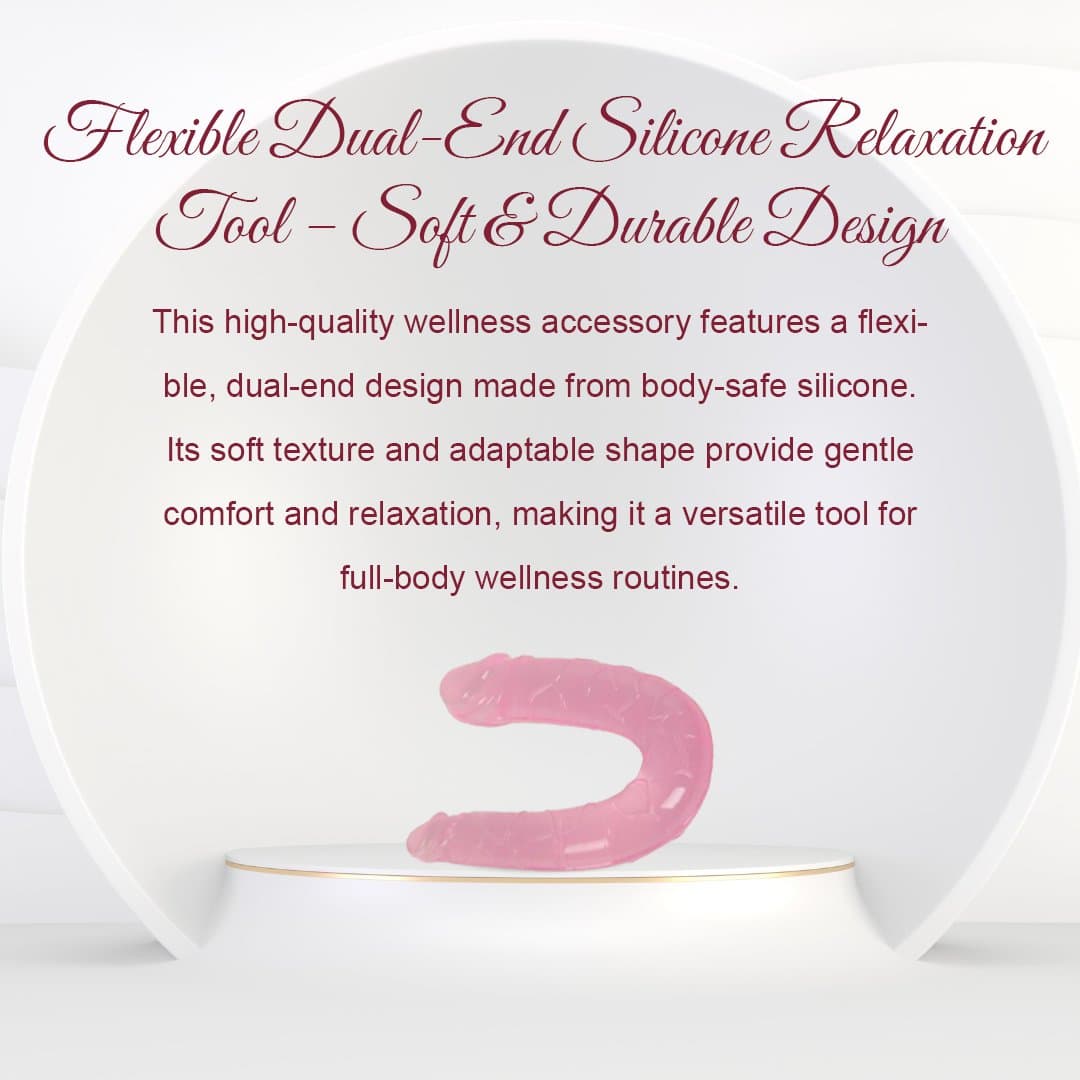 Realistic Double Ended Jelly Lesbian Dildo Pink Color thumbnail 3