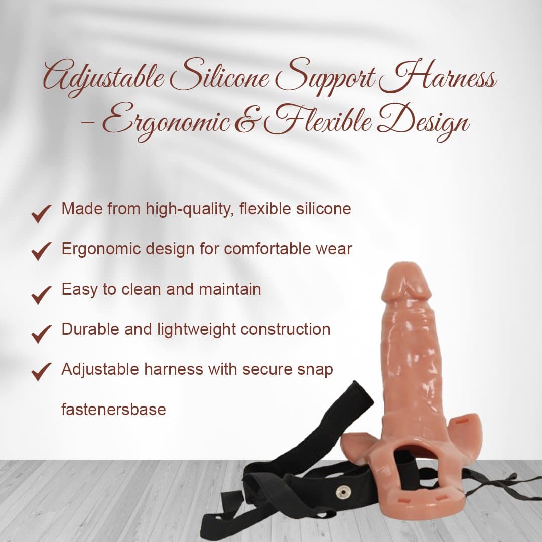 7 Inch Brown Hollow Strap-on Dildo for Men thumbnail 3