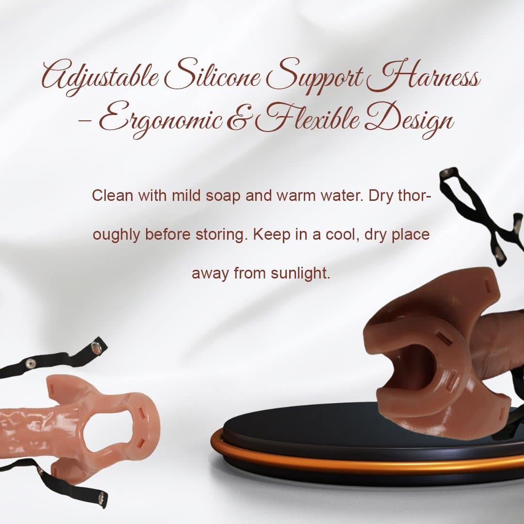 7 Inch Brown Hollow Strap-on Dildo for Men thumbnail 4