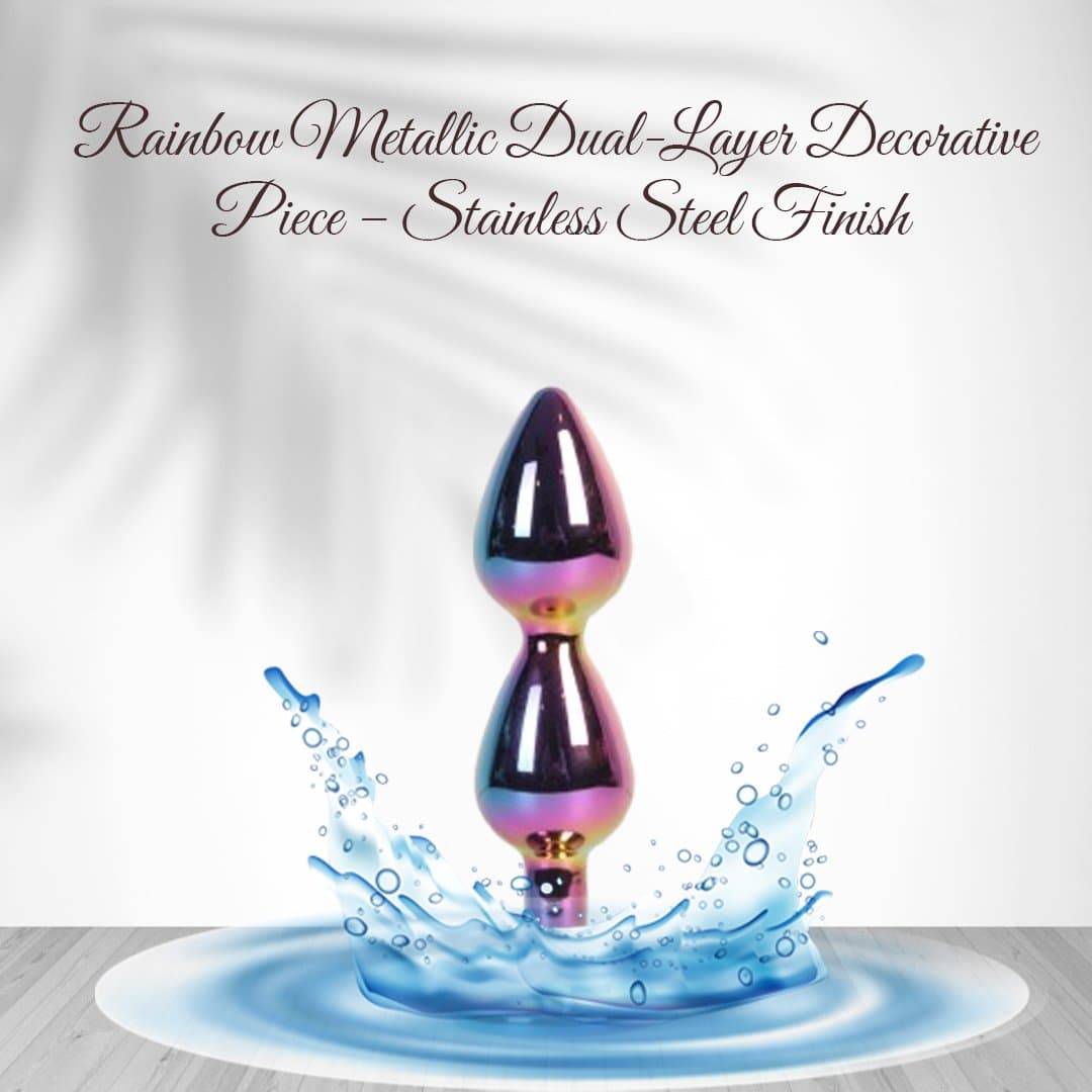 Stainless Diamond 2 Bead Anal Plug For Women thumbnail 6